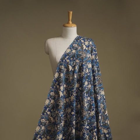 Printed cotton kalamkari fabric 17 - handcrafted