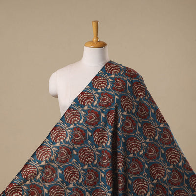 Printed cotton kalamkari fabric 23 - handcrafted