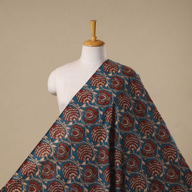 Printed cotton kalamkari fabric 23 - handcrafted