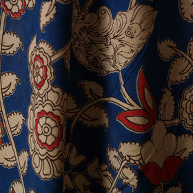 Blue - printed cotton kalamkari fabric 29 - handcrafted