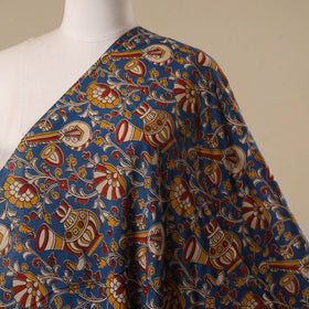 Printed cotton kalamkari fabric 38 - handcrafted