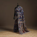 Printed cotton kalamkari saree 02 - handcrafted