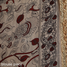 Printed cotton kalamkari saree 02 - handcrafted