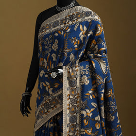 Printed cotton kalamkari saree 34 - handcrafted