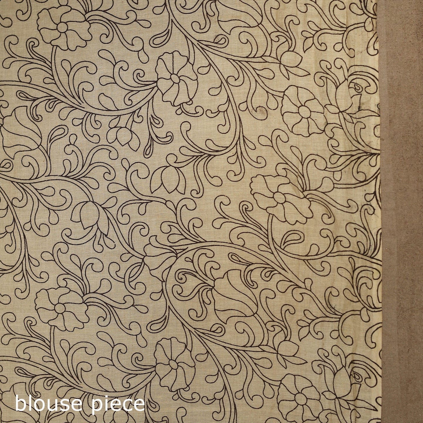 Blue - printed cotton nellore kalamkari saree 06