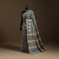 Blue - printed cotton nellore kalamkari saree 06