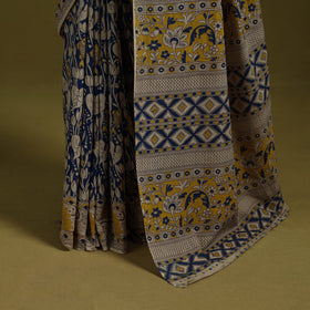 Printed cotton nellore kalamkari saree 40 - handcrafted