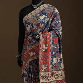 Blue - printed cotton nellore kalamkari saree 69