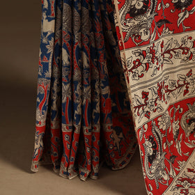 Blue - printed cotton nellore kalamkari saree 69