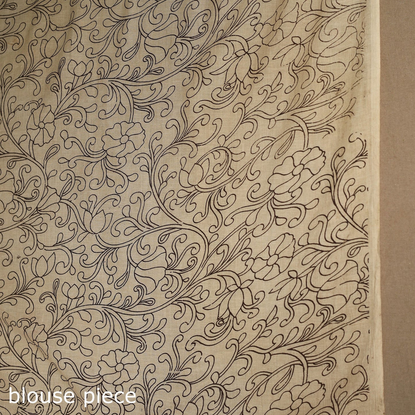 Blue - printed cotton nellore kalamkari saree 85