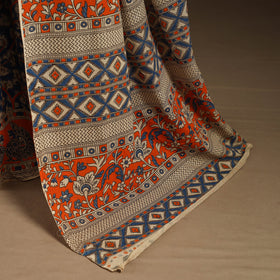 Blue - printed cotton nellore kalamkari saree 85