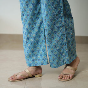 Blue - printed cotton sanganeri co-ord set 07 - handcrafted