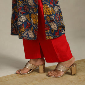 Blue Printed Cotton Straight Kalamkari Kurta