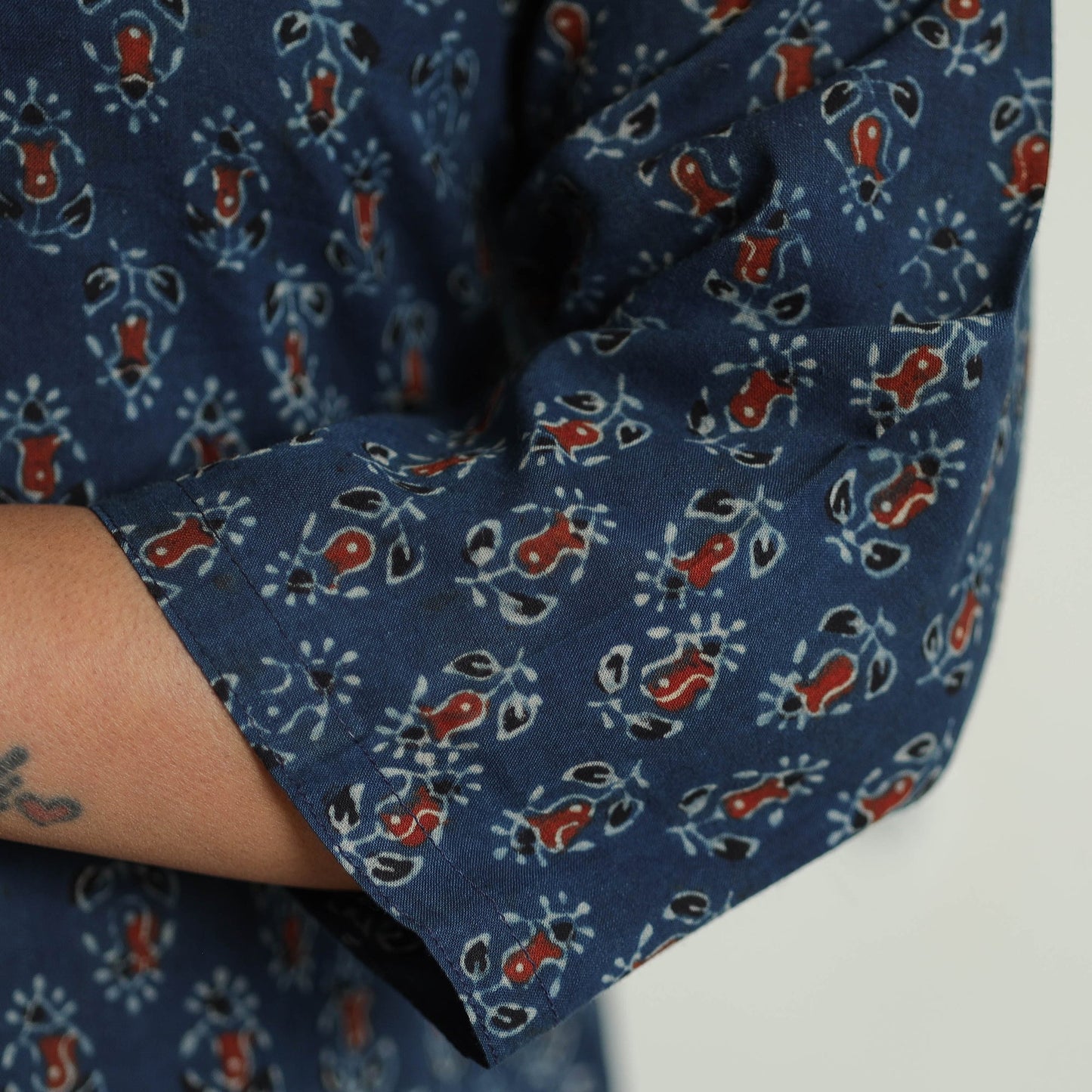 Buy Ajrakh Block Printed Cotton Straight Kurta 03 Online at iTokri.com