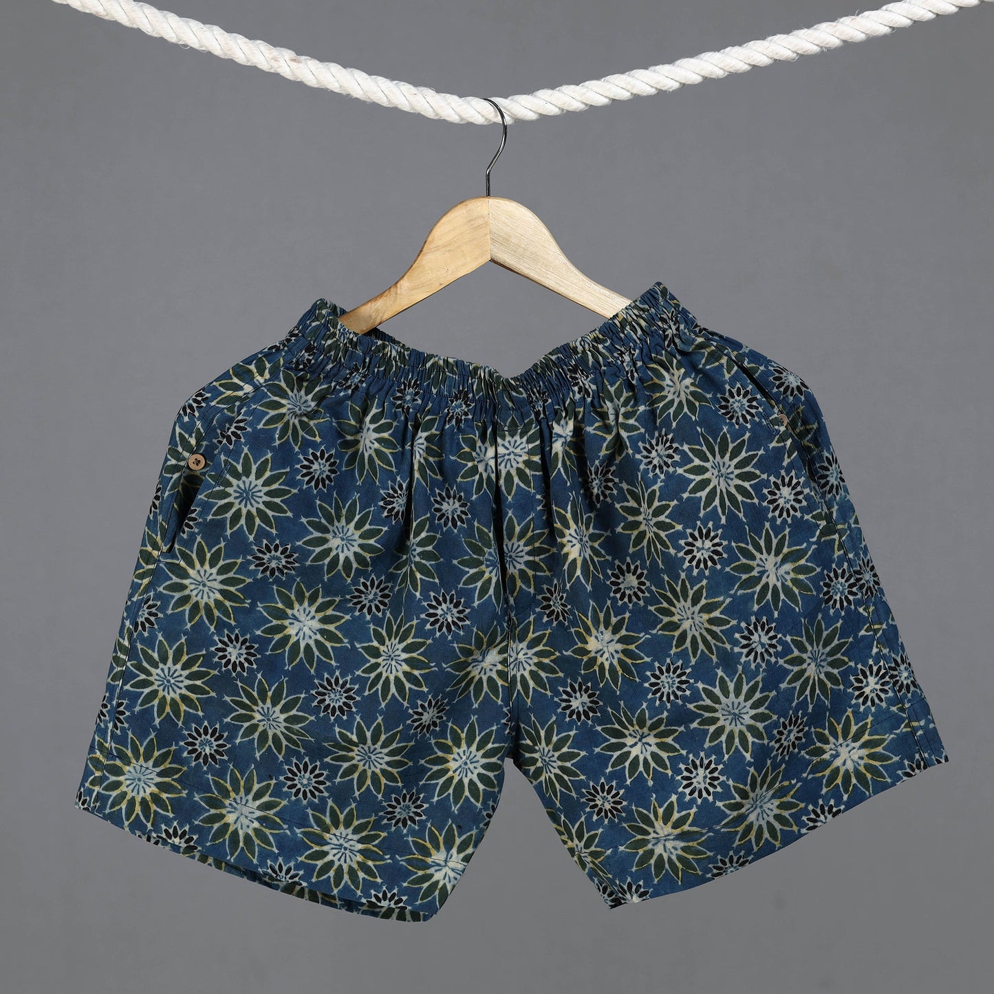  Ajrakh Block Printed Cotton Unisex Boxer/Shorts 