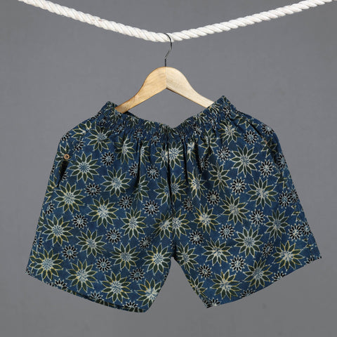  Ajrakh Block Printed Cotton Unisex Boxer/Shorts 