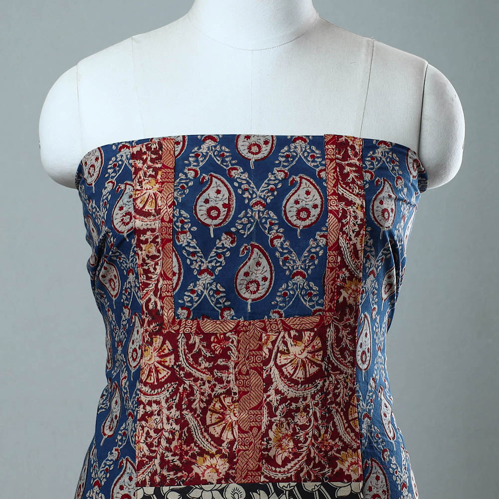  Block Print Cotton Ajrakh Kurta Material 