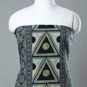 Buy Ajrakh Block Printed Cotton Kurta Material - 3 meter Online at iTokri.com