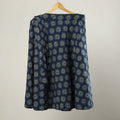 Blue - printed cotton wrap around skirt 09 - handcrafted
