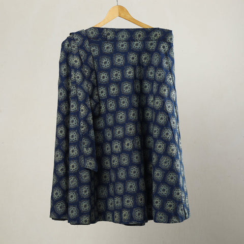 Blue - printed cotton wrap around skirt 09 - handcrafted