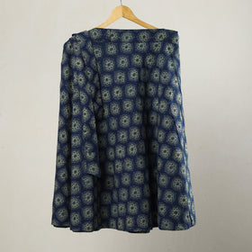Blue - printed cotton wrap around skirt 09 - handcrafted
