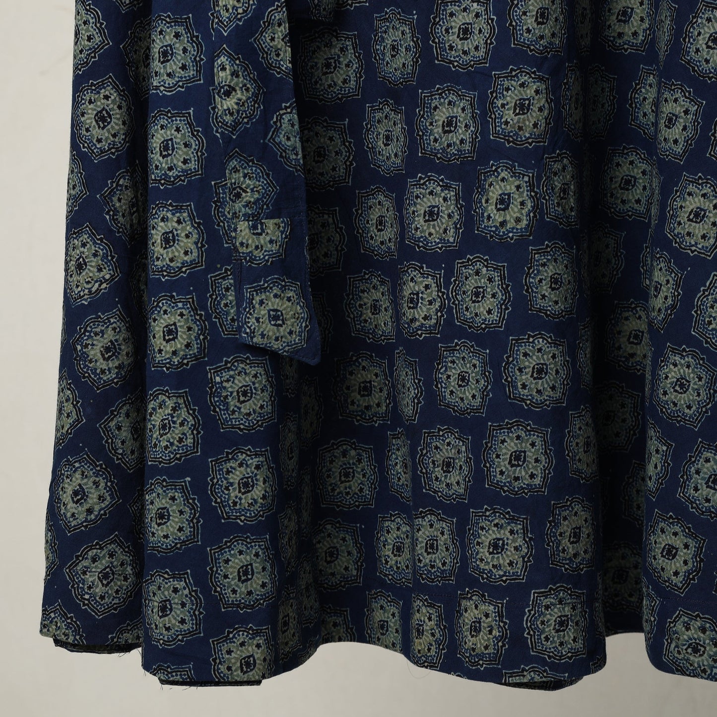 Blue - printed cotton wrap around skirt 09 - handcrafted