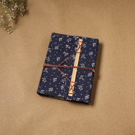 Printed fabric cover handmade paper notebook with thread