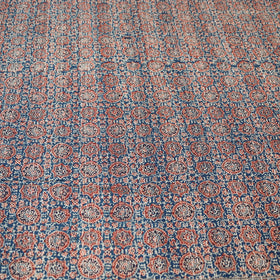 Ajrakh Block Printed Kantha Work Cotton Double Bed Cover Online at iTokri.com