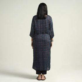  Ajrakh Block Printed Modal Silk Kurta with Palazzo Set Online at iTokri.com