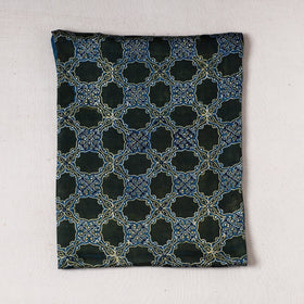  Blue Ajrakh Block Printed Modal Silk Precut fabric