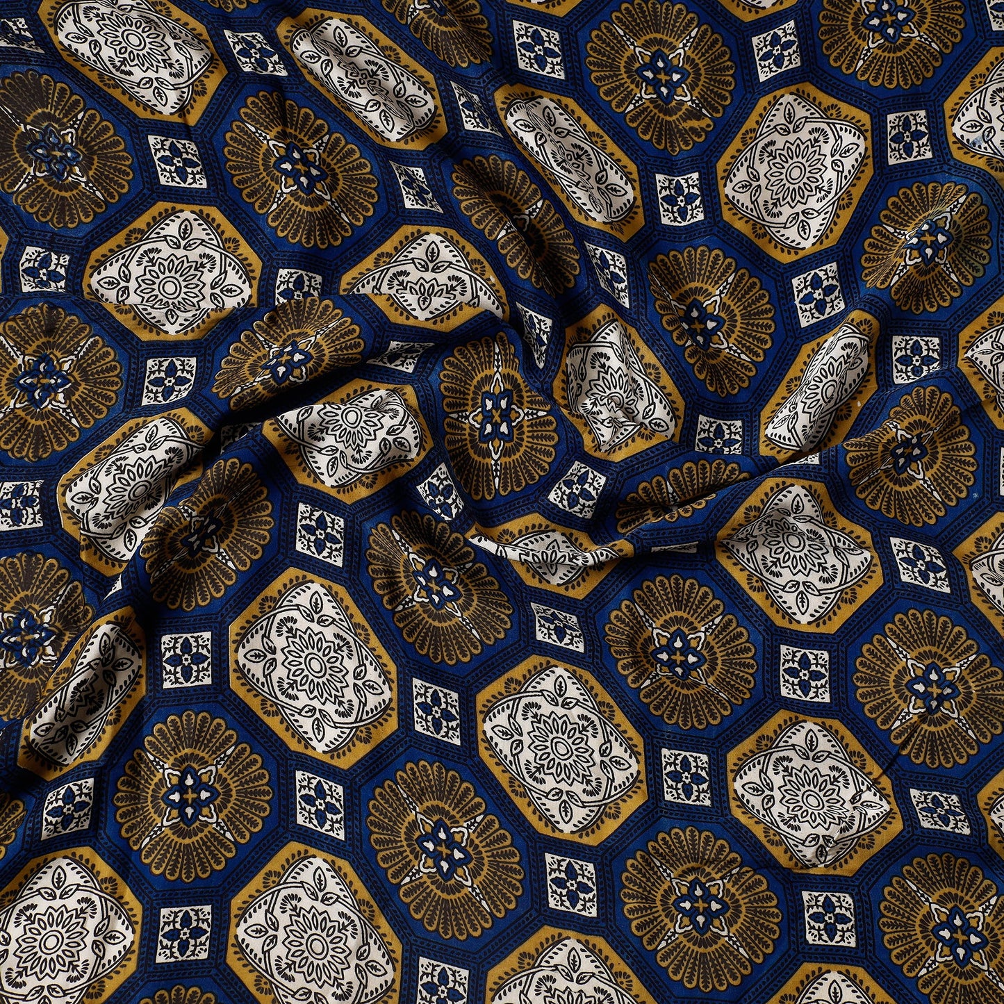  Ajrakh Block Printed Modal Silk Precut fabric 