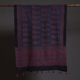  Ajrakh Block Printed Pure Woolen Stole 