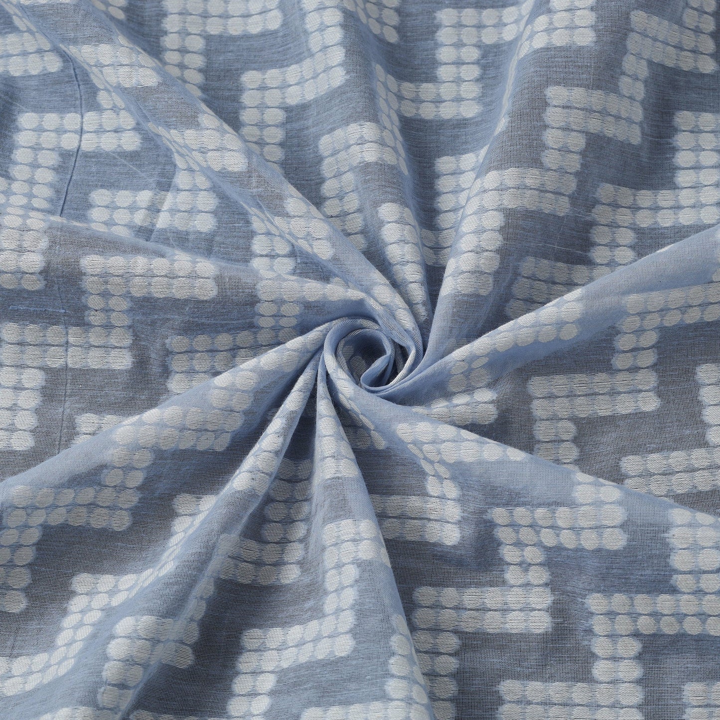 Buy Pure Banarasi Handwoven Cutwork Buti Cotton Fabric Online at iTokri.com