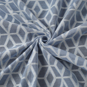 Blue - Pure Banarasi Handwoven Cutwork Buti Cotton Fabric