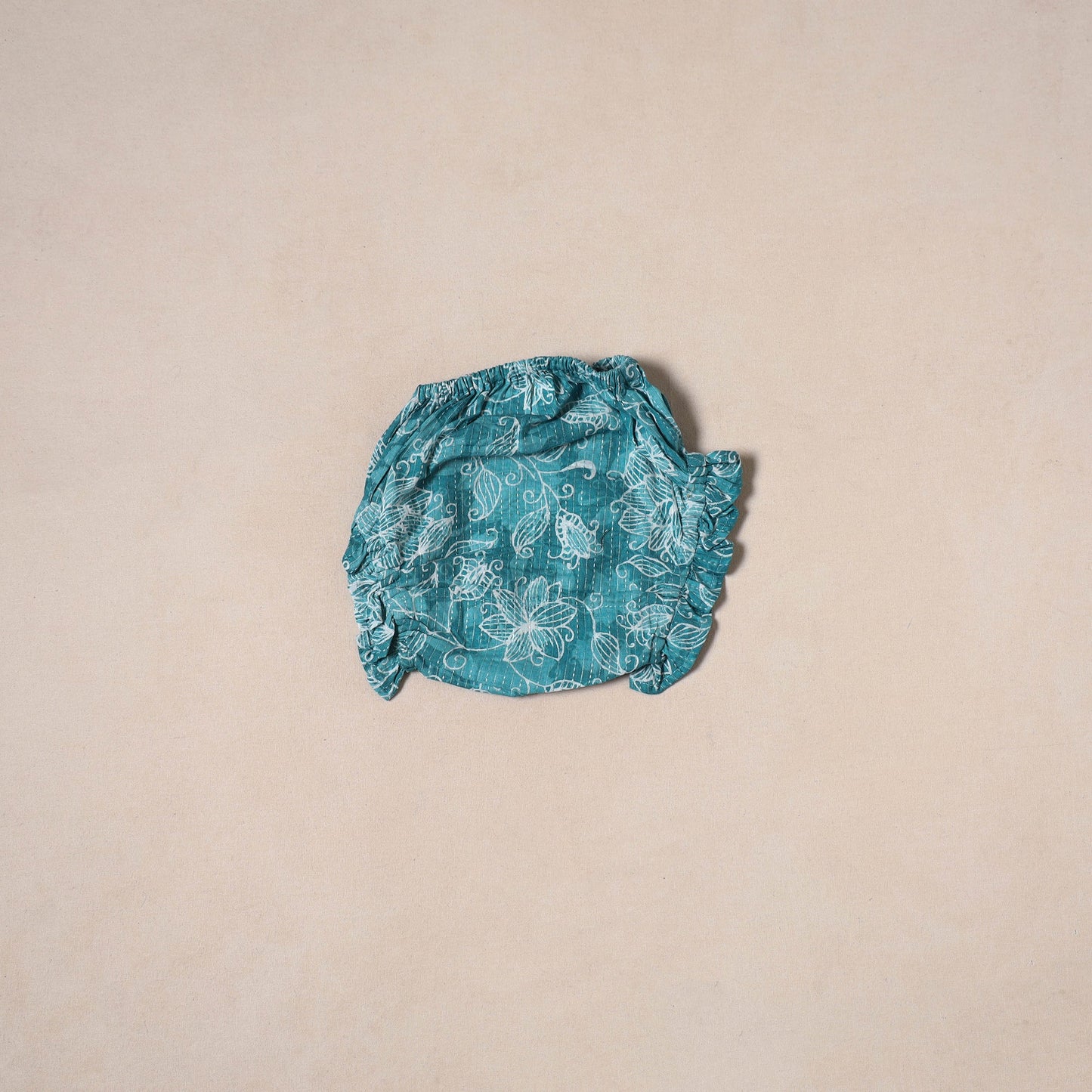 Blue - pure cotton baby girls floral top & shorts (6-12