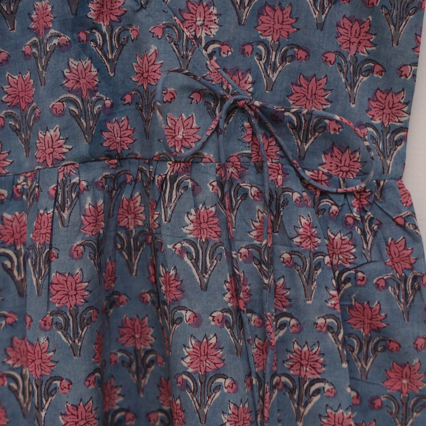 Pure cotton baby girls sanganeri angrakha dress (1-2 years)