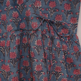 Pure cotton baby girls sanganeri angrakha dress (1-2 years)