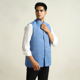 Buy Pure Cotton Handloom Men Nehru Jacket 06 Online at iTokri.com