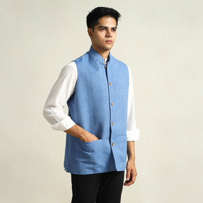 Buy Pure Cotton Handloom Men Nehru Jacket 06 Online at iTokri.com