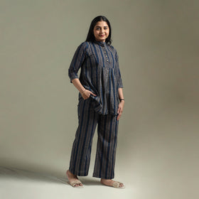 Pure cotton natural dyed ajrakh hand block print night suit