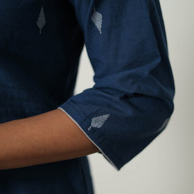 Buy Pure Cotton Pintuck Straight Jacquard Kurta Online 