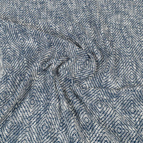 Blue - pure handloom cotton double bed cover from bijnor 03