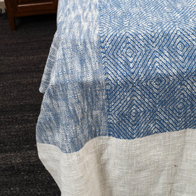 Blue - pure handloom cotton double bed cover from bijnor 07