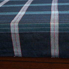 Buy Blue Pure Handloom Double Cotton Bed Sheet 