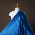 Blue - pure mashru silk plain fabric (width - 46 in) 02