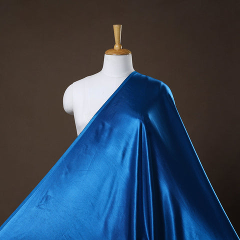 Blue - pure mashru silk plain fabric (width - 46 in) 02