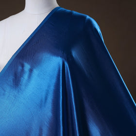 Blue - pure mashru silk plain fabric (width - 46 in) 02