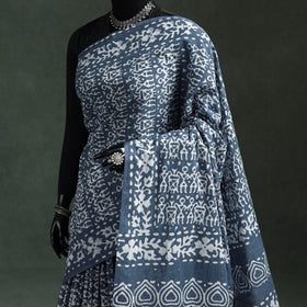 Pure mul cotton hand block batik print saree 29