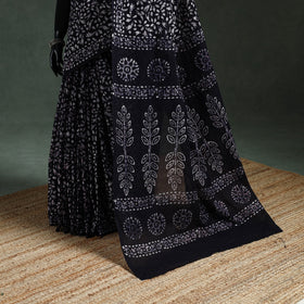Pure mul cotton hand block batik print saree 48
