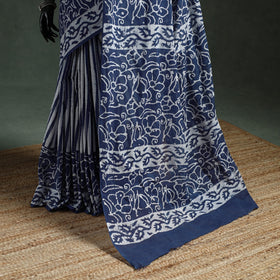 Pure mul cotton hand block batik print saree 81